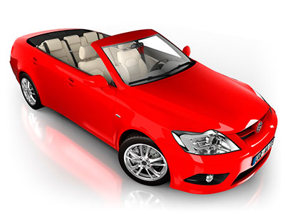 Picture of Red Convertible Car